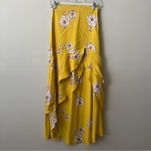 Flynn Skye yellow floral high low skirt
